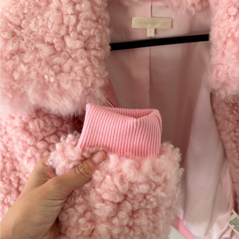 Loveshackfancy Pink Shearling Jacket - image 7